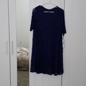 Navy blue lace dress